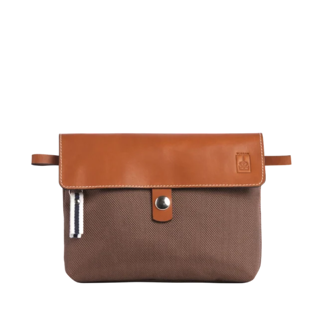 TUSSOR - Pochette Compagnon Givré Taupe