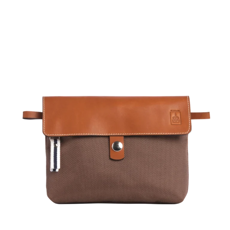 TUSSOR - Pochette Compagnon Givré Taupe