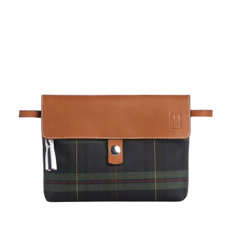 TUSSOR - Pochette Compagnon Ecossais Marine