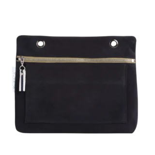 TUSSOR - Pochette Équipier Cuir Velours Marine