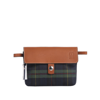 TUSSOR - Pochette Mobile Ecossais Marine