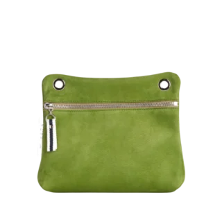 Pochette Yole Cuir Nubuck Veau Vert Prairie par la marque TUSSOR TUSSOR - Pochette Yole Cuir Nubuck Veau Vert Prairie