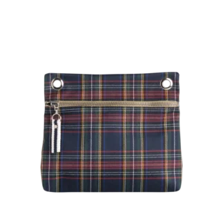 TUSSOR - Pochette Yole Ecossais Violet
