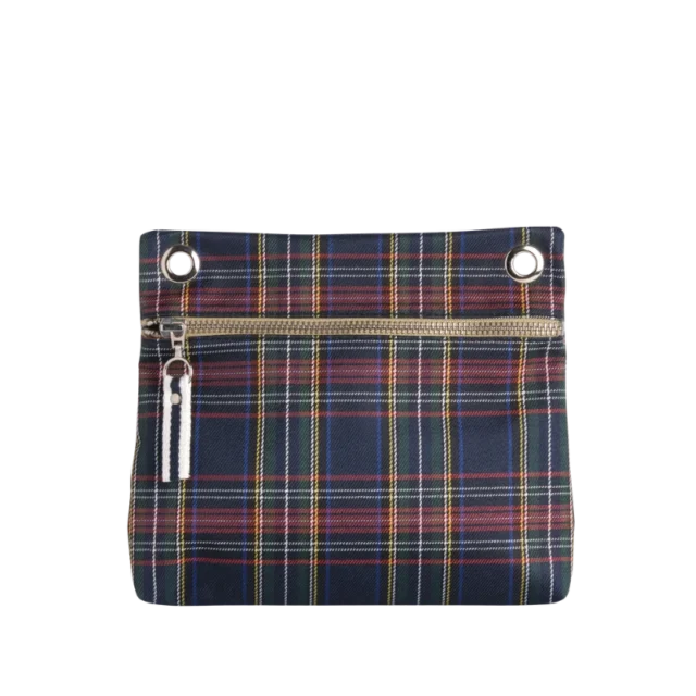 TUSSOR - Pochette Yole Ecossais Violet