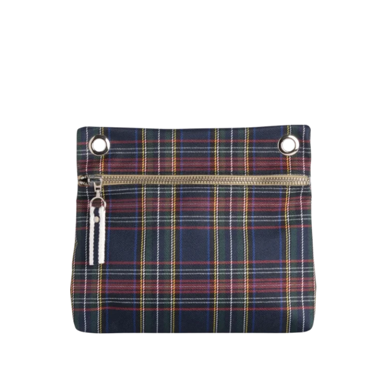 TUSSOR - Pochette Yole Ecossais Violet