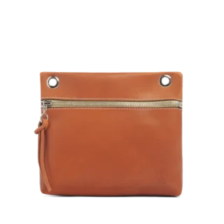 TUSSOR - Pochette Yole Cuir gold