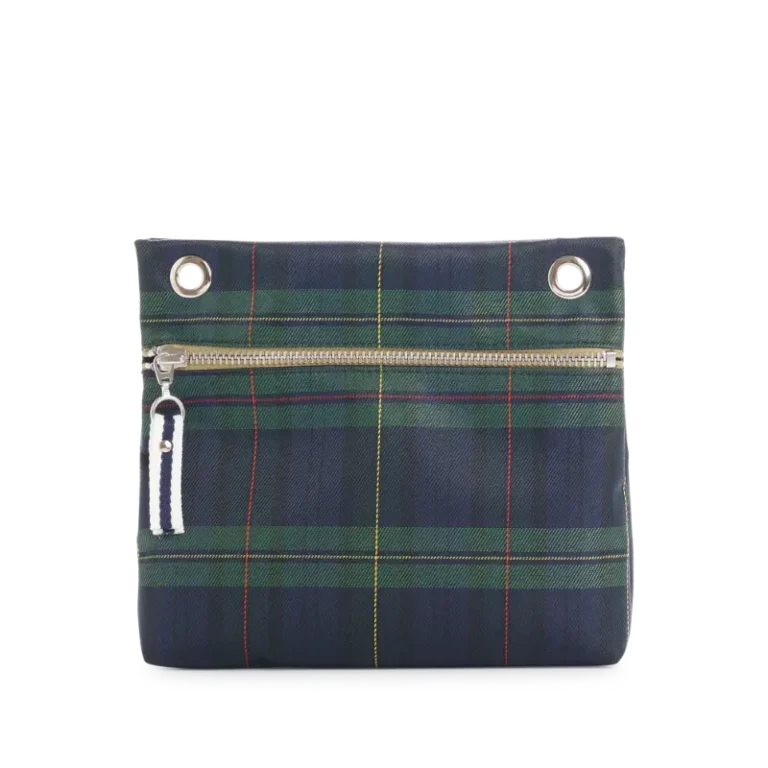 TUSSOR - Pochette Yole Ecossais marine