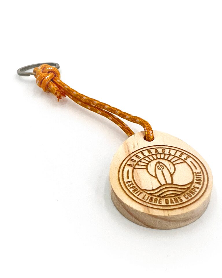 Adrénagliss - Porte clé en bois gravé - Board