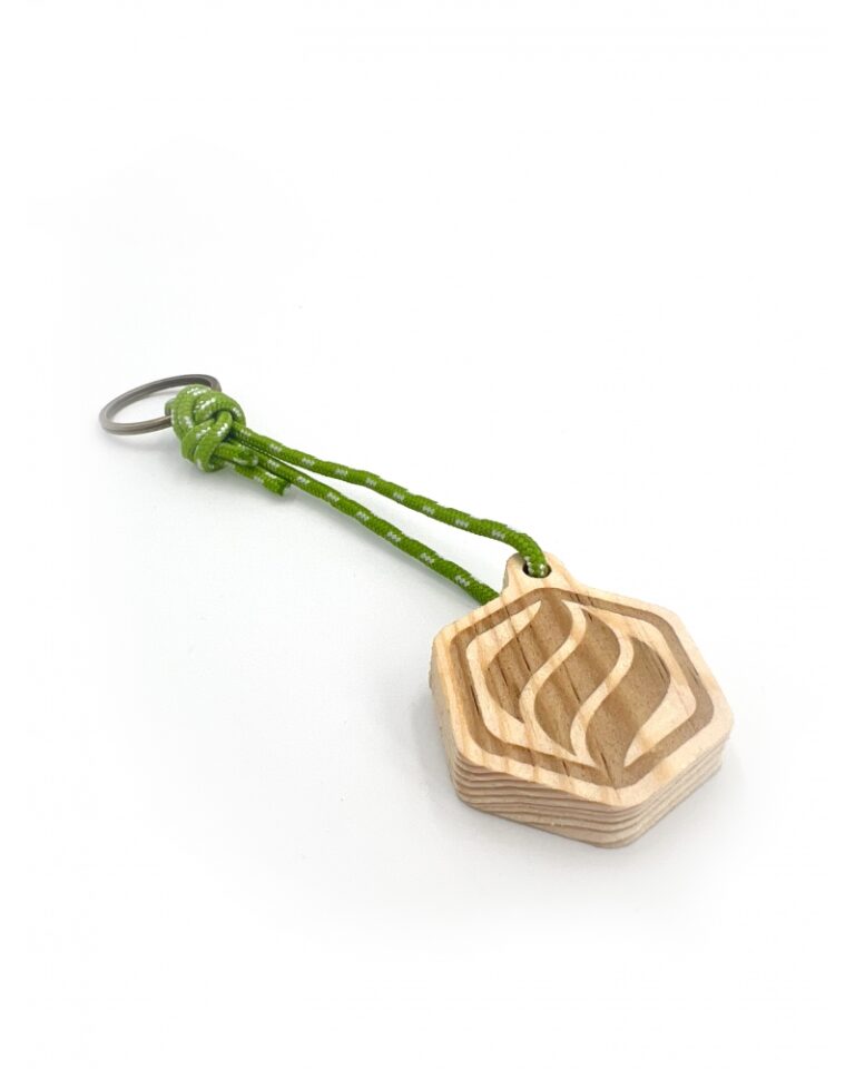 Adrénagliss - Porte clé en bois gravé - Pure