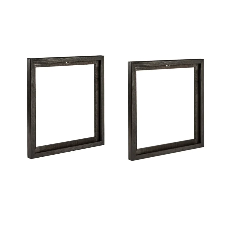 Manufacture Jacquemin - Cadre à vinyle en érable teinté noir - Lot de 2