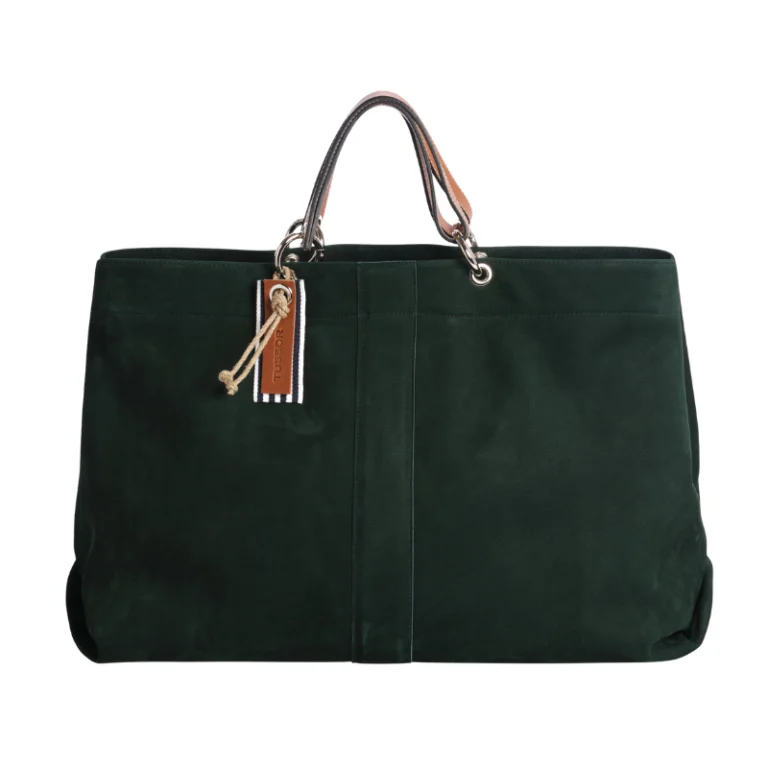 TUSSOR - Canotage Large Cuir Nubuck Veau Vert Forêt