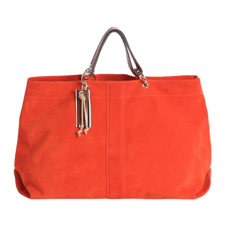 TUSSOR - Canotage Large Cuir Velours Corail