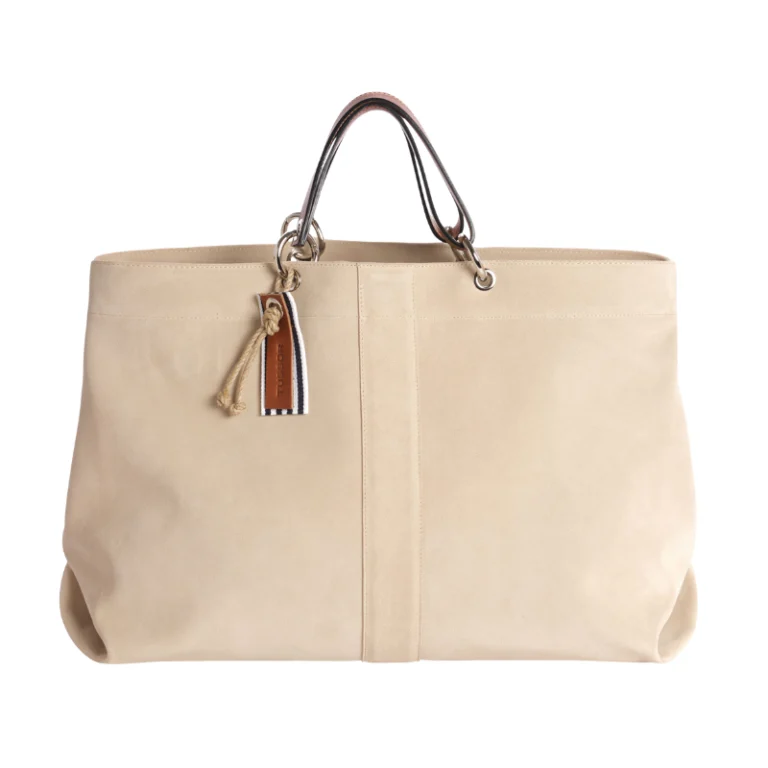 TUSSOR - Canotage Large Cuir Velours Grège