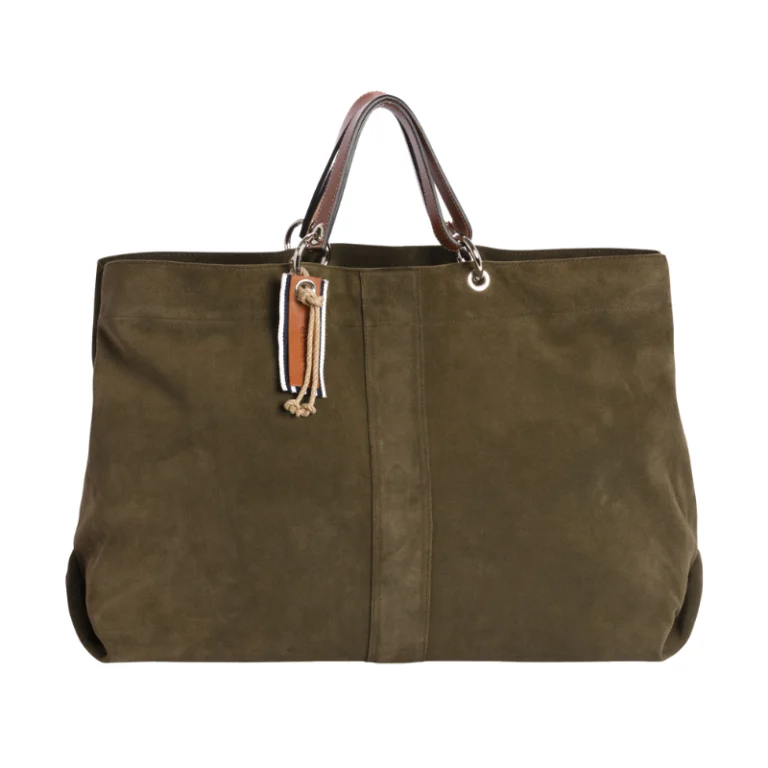 TUSSOR - Canotage Large Cuir Velours Kaki