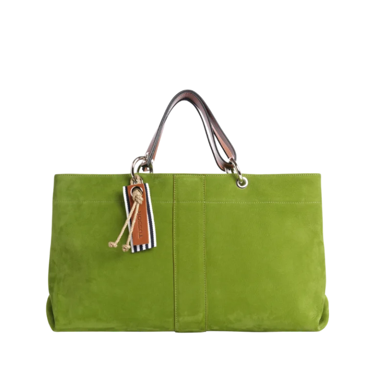 TUSSOR - Canotage Medium Cuir Nubuck Veau Vert Prairie