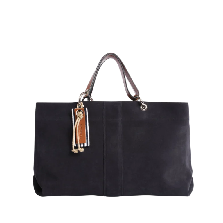 TUSSOR - Canotage Medium Cuir Velours Bleu Marine