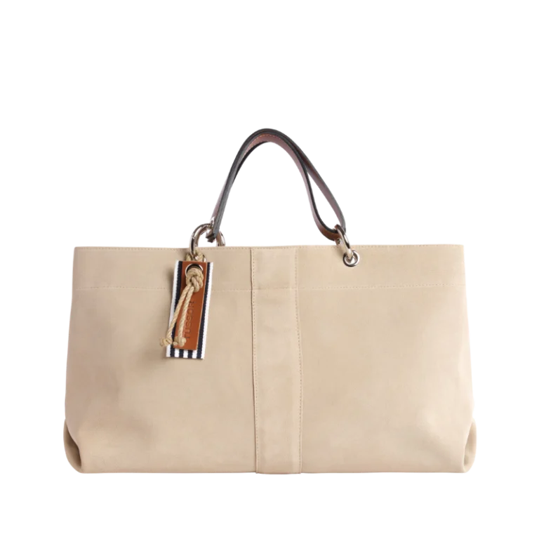 TUSSOR - Canotage Medium Cuir Velours Grège
