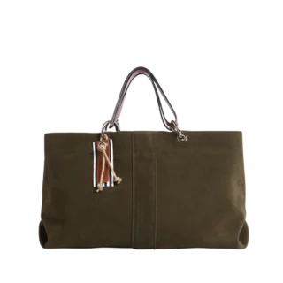 TUSSOR - Canotage Medium Cuir Velours Kaki