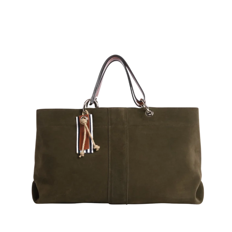 TUSSOR - Canotage Medium Cuir Velours Kaki