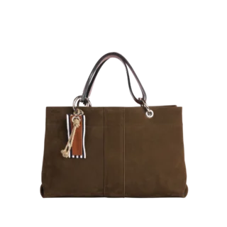 TUSSOR - Canotage Small Cuir Nubuck Veau Taupe