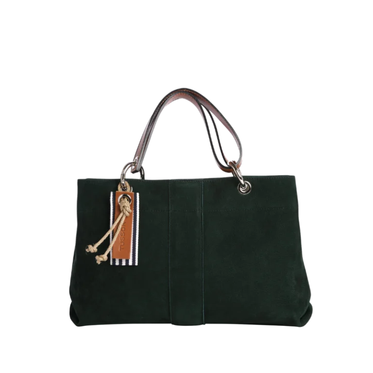 TUSSOR - Canotage Small Cuir Nubuck Veau Vert Forêt