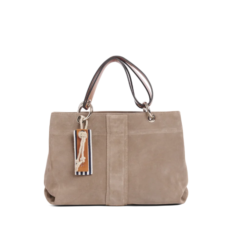 TUSSOR - Canotage Small Cuir Velours Galet