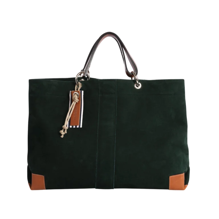 TUSSOR - Canotage Working Cuir Nubuck Veau Vert Forêt
