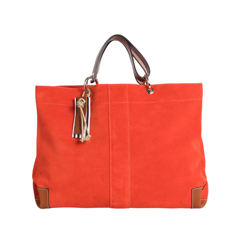sac canotage working cuir velours vachette corail face 688a001574460416203199 TUSSOR - Canotage Working Cuir Velours Corail