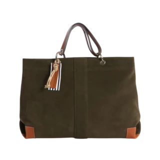 TUSSOR - Canotage Working Cuir Velours Kaki