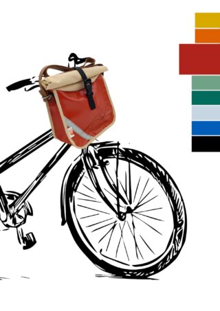 Atelier de la Baleine à Bosse - Sacoche de guidon  BARDALEINETTE Rouille