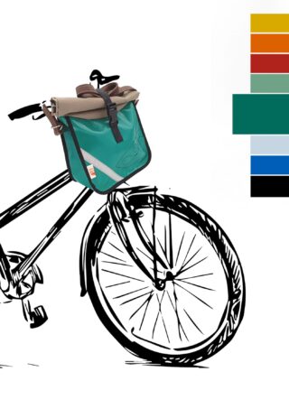 Atelier de la Baleine à Bosse - Sacoche de guidon  BARDALEINETTE Vert émeraude