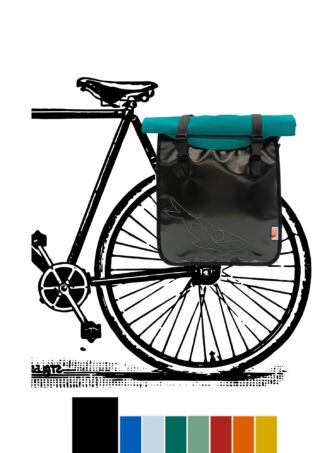 Atelier de la Baleine à Bosse - Sacoche vélo / Sac à dos – BARDALEINE Noir