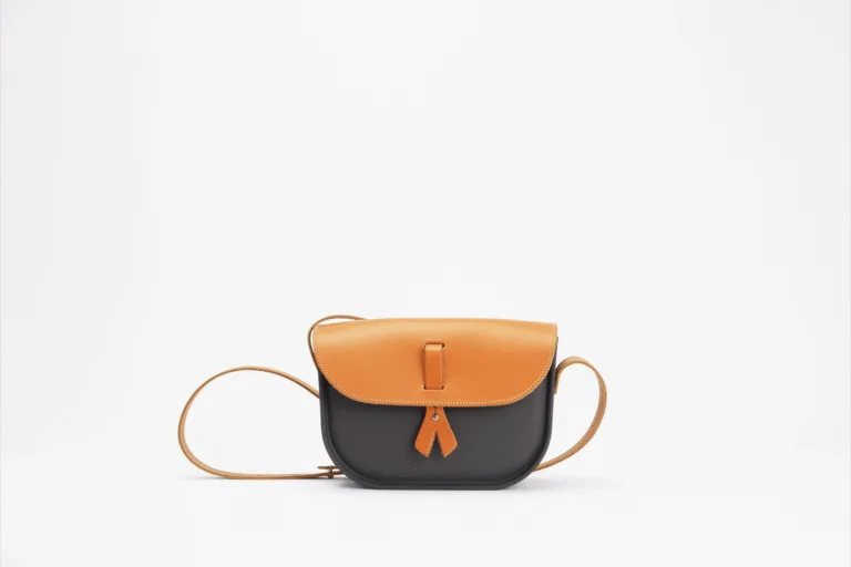 Monébari - Les sacs made in France - Sac à bandoulière - en gomme et cuir - gris anthracite