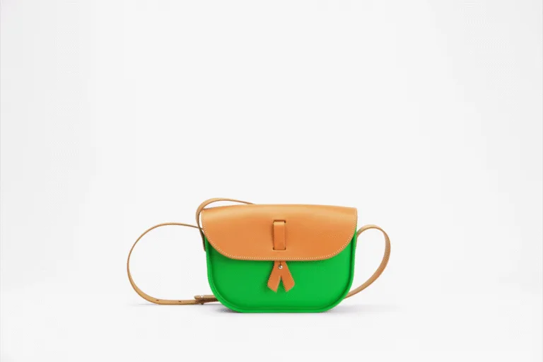 Monébari - Les sacs made in France - Sac à bandoulière - en gomme et cuir - vert