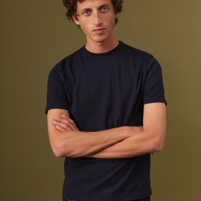 Montlimart - T-SHIRT SIMPLE BLEU MARINE