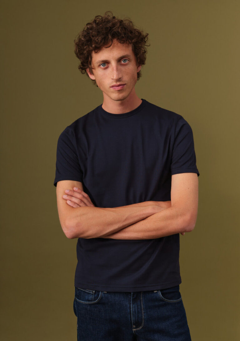 Montlimart - T-SHIRT SIMPLE BLEU MARINE