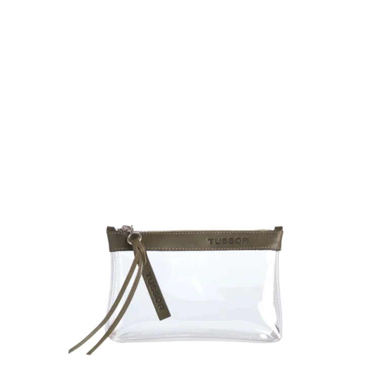 TUSSOR - Trousse PVC et cuir Kaki Small