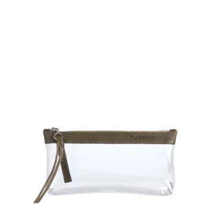 TUSSOR - Trousse PVC et cuir Kaki Médium1