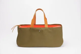 Sac voyage cabine – kaki et orange par la marque Monébari Monébari - Sac voyage cabine – kaki et orange