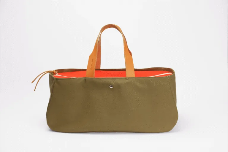 Monébari - Les sacs made in France - Sac voyage cabine - kaki et orange
