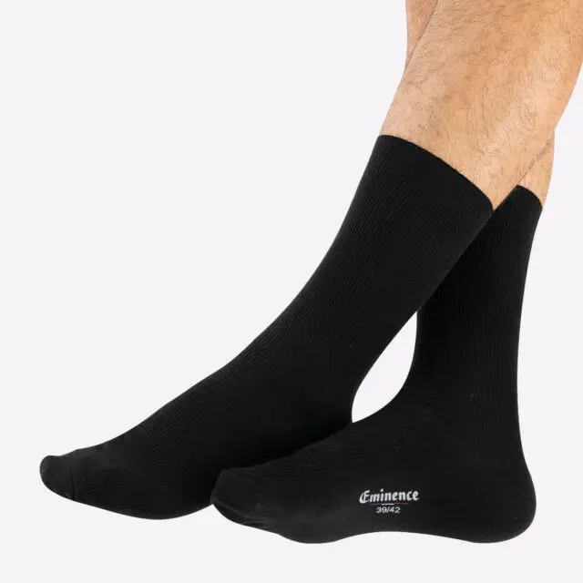 Eminence - Chaussettes mi-hautes non-comprimantes homme coton peigné