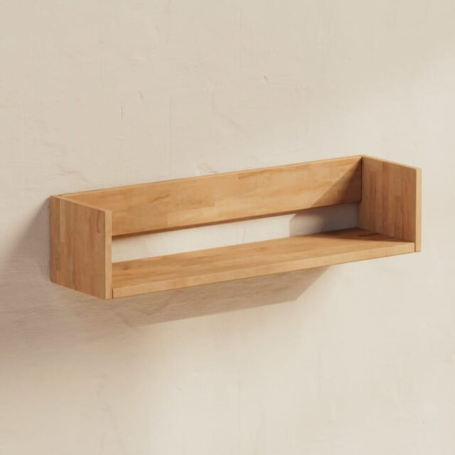 KIPLI - Étagère murale en bois massif AVA | 80 x 20 x 15 cm - Kipli