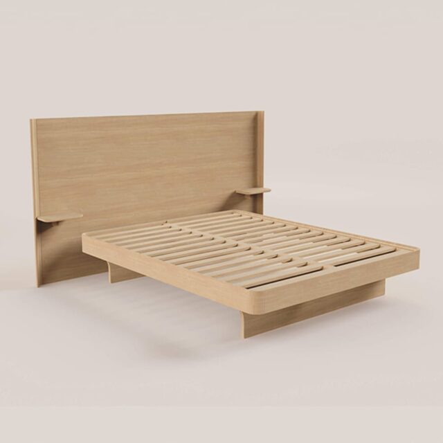 KIPLI - Tête de lit large avec tablettes Arche | 140 cm | 160 cm | 180 cm - Kipli