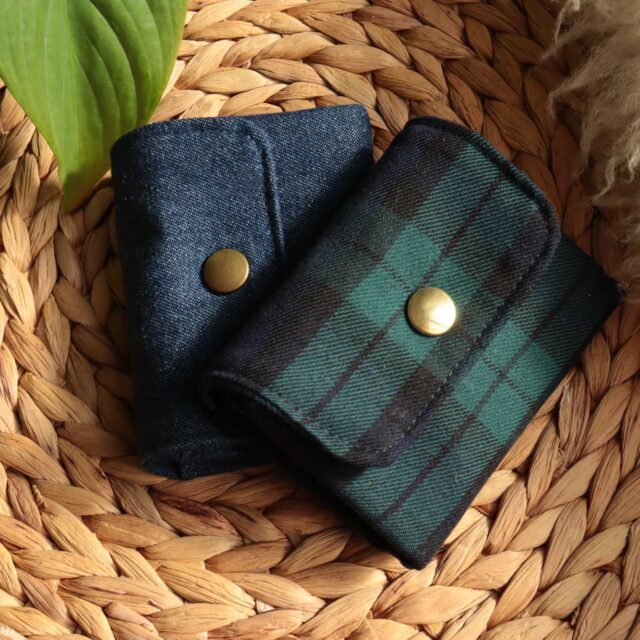 Maison Mallow - Mini Portefeuille à Tartan Marine et Vert