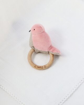 Pamplemousse Peluches - Hochet oiseau Rose