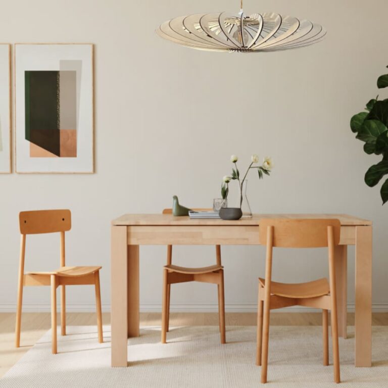 KIPLI - Table à manger extensible en bois massif MAIA - Kipli