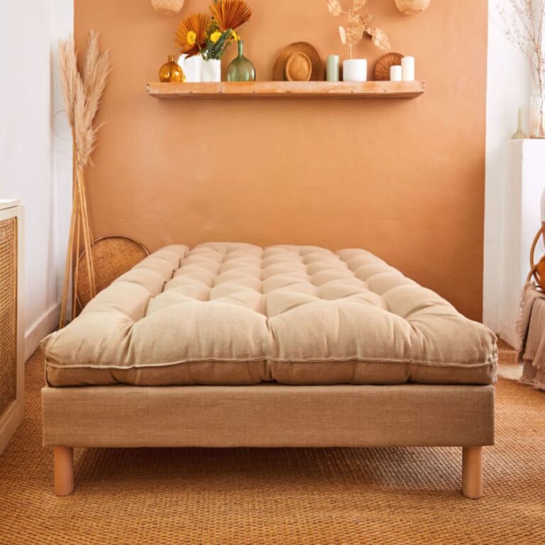 KIPLI - Futon naturel | 200x200 | Coton 100% biologique - Kipli