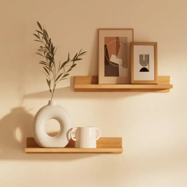 Tablette murale en bois massif AVA par la marque Kipli Kipli - Tablette murale en bois massif AVA