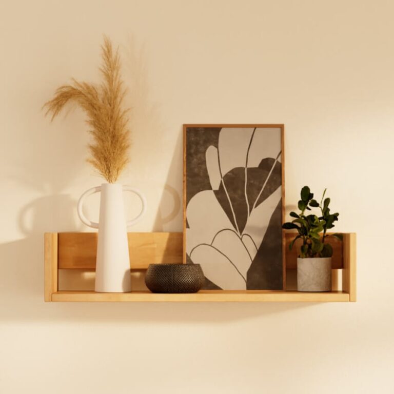 KIPLI - Étagère murale en bois massif AVA | 80 x 20 x 15 cm - Kipli