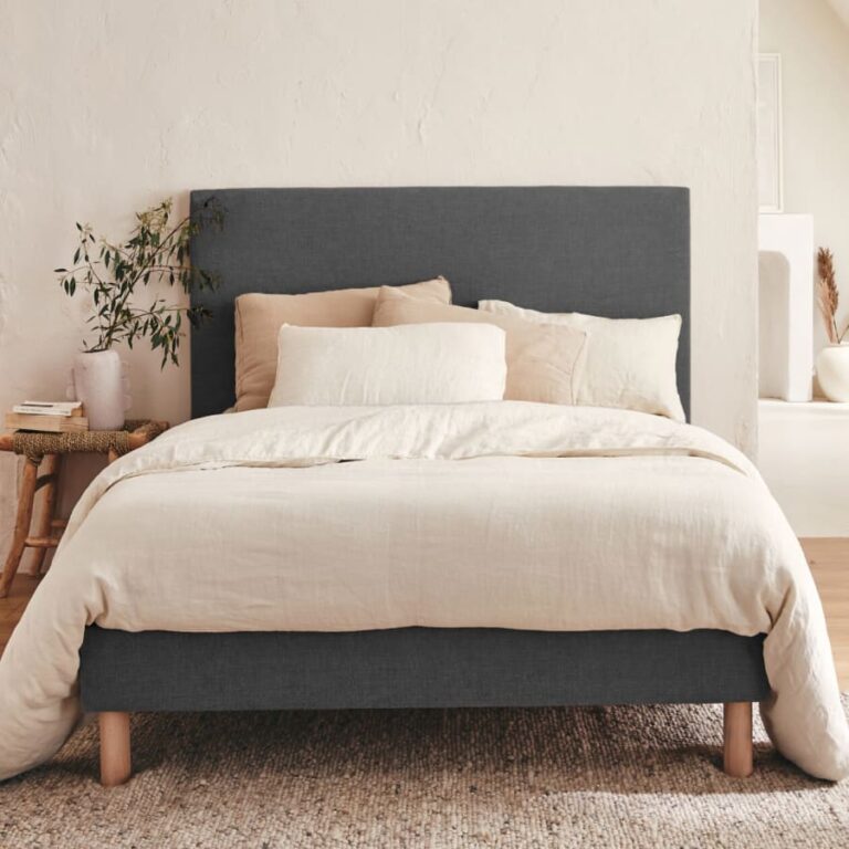 KIPLI - Sommier Tapissier OTTO | 140x200 | Coton anthracite - Kipli